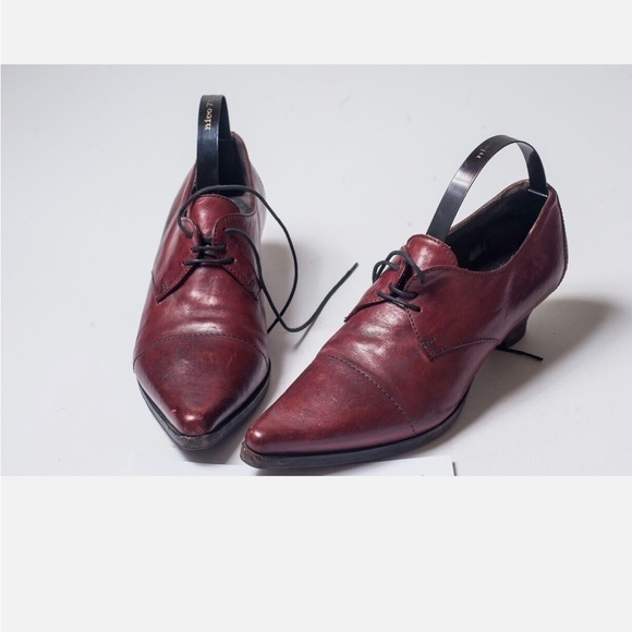 MOMA Womens Burgundy Heeled Shoes - Picture 2 of 9
